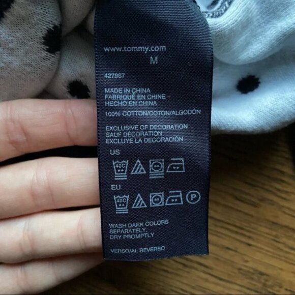 Tommy hilfinger polka dot cardigan blue and white size medium - Picture 5 of 6